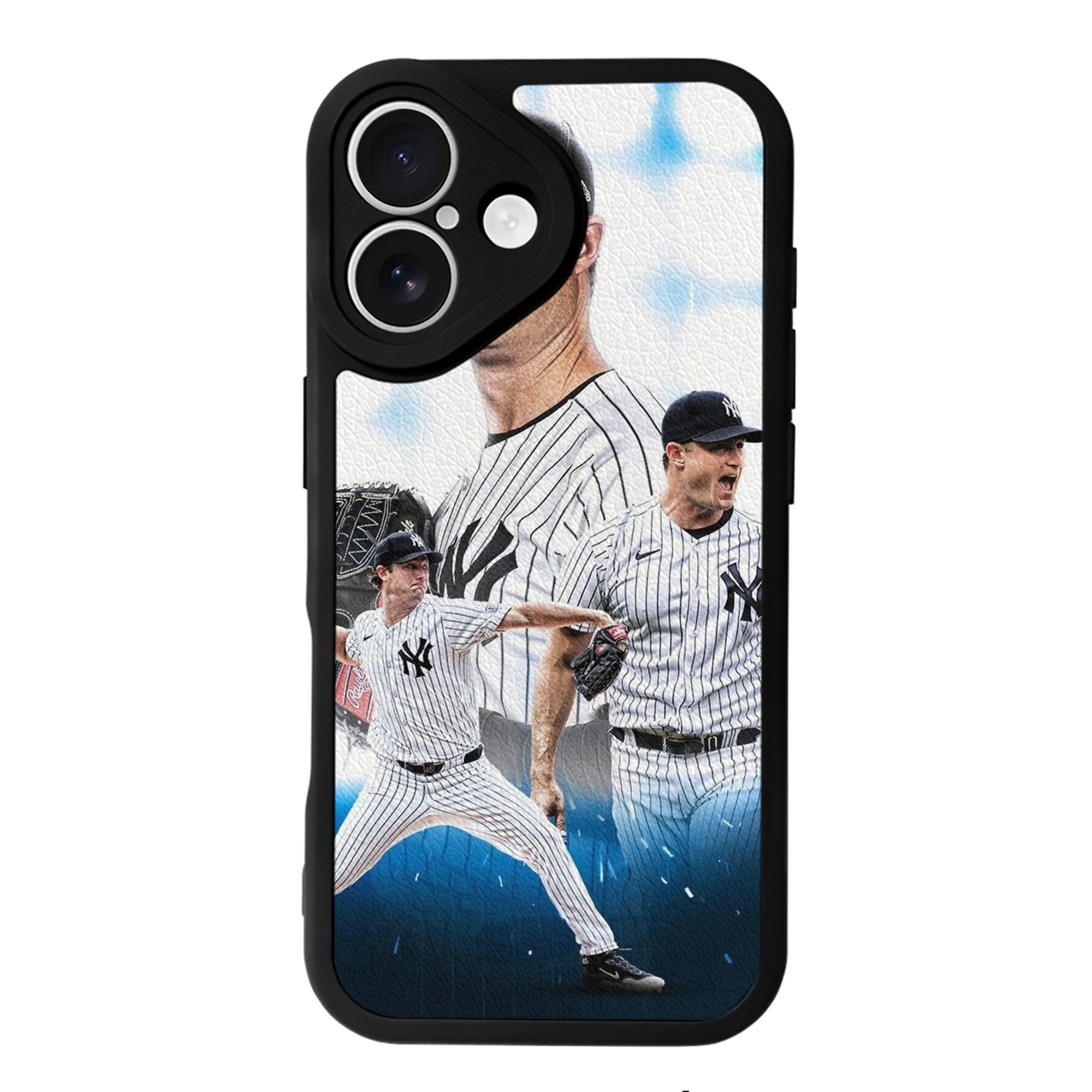 Gerrit Cole 7 IPhone 16 Silicone Leather Case – UV Print, Lambskin Texture – Perfect Fit, Wireless Charging Compatible, Scratch Resistant, Precise Cutouts – Stylish Protection For IPhone 16